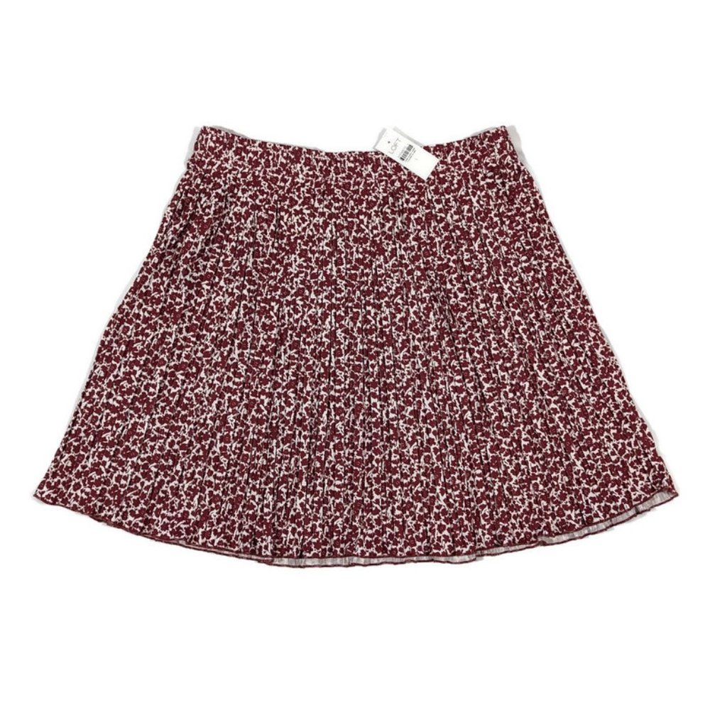 NWT LOFT Floral Pleated Skirt, Large